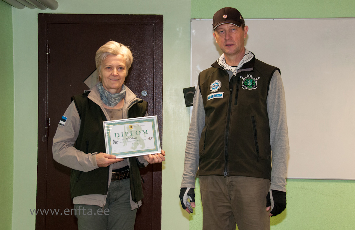 Springer category I place Heli Jalakas, 18 points out of 40